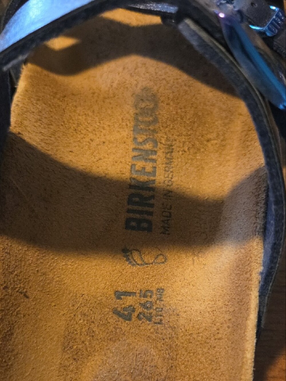 Birkenstock Triple-Strap Sandals in Iridescent Blue - Picture 2 of 4
